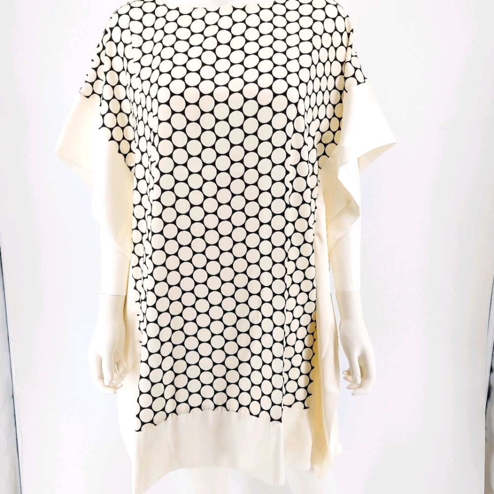 Caara Ivory Polka-dot Caftan NWT